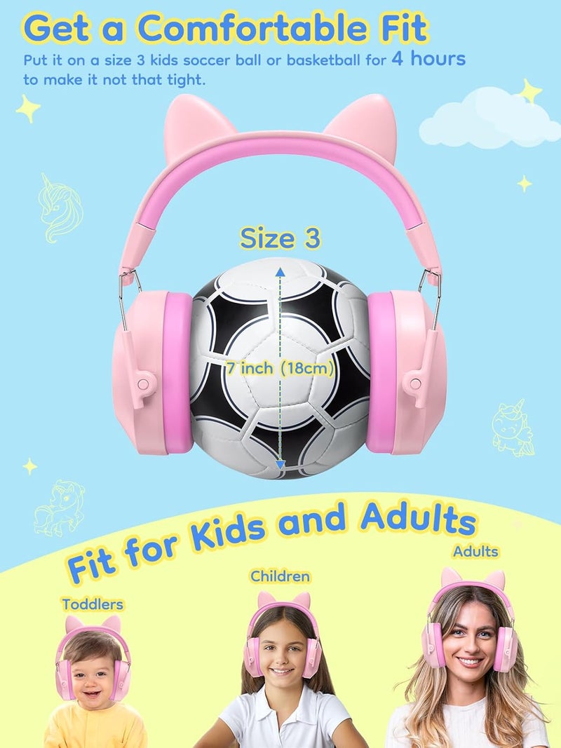 Dr.Meter Ear Muffs for Noise Reduction: 32dB SNR Noise Cancelling Headphones for Kids, Adjustable Kids Ear Hearing Protection for Autism Sensory, Firewokrs, Concert w/Fun Stickers, Gifts for Daughter - Image 5